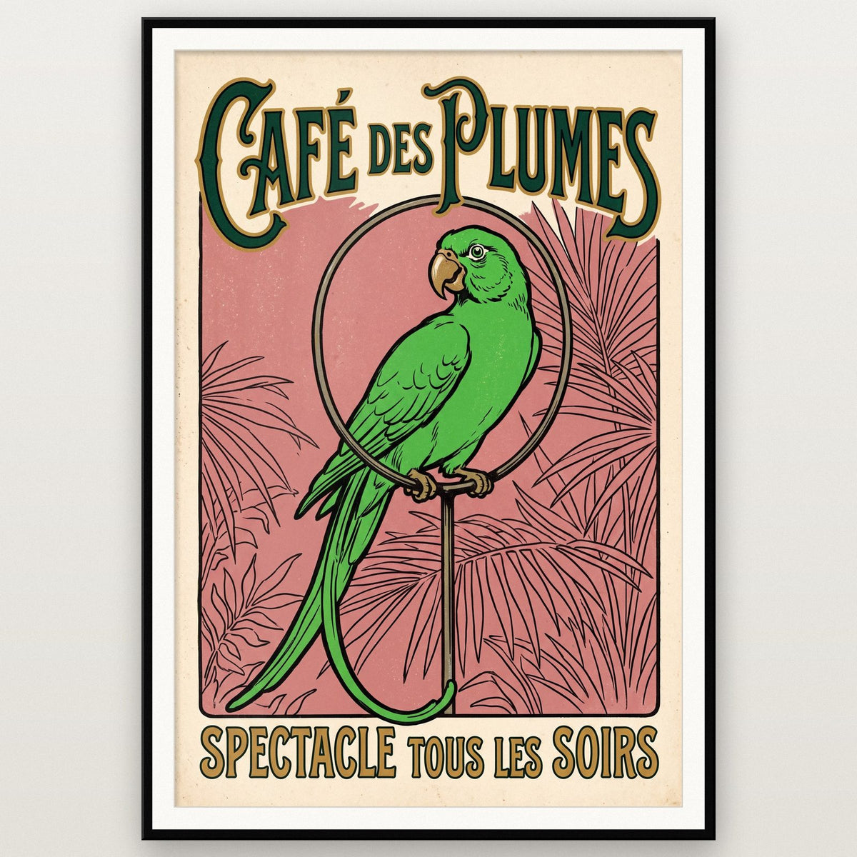 Cafe Des Plumes Cabaret Poster Art Print