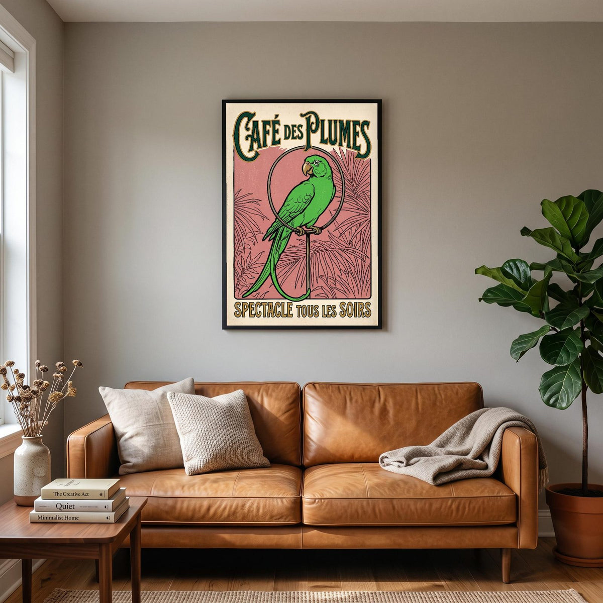 Cafe Des Plumes Cabaret Poster Art Print