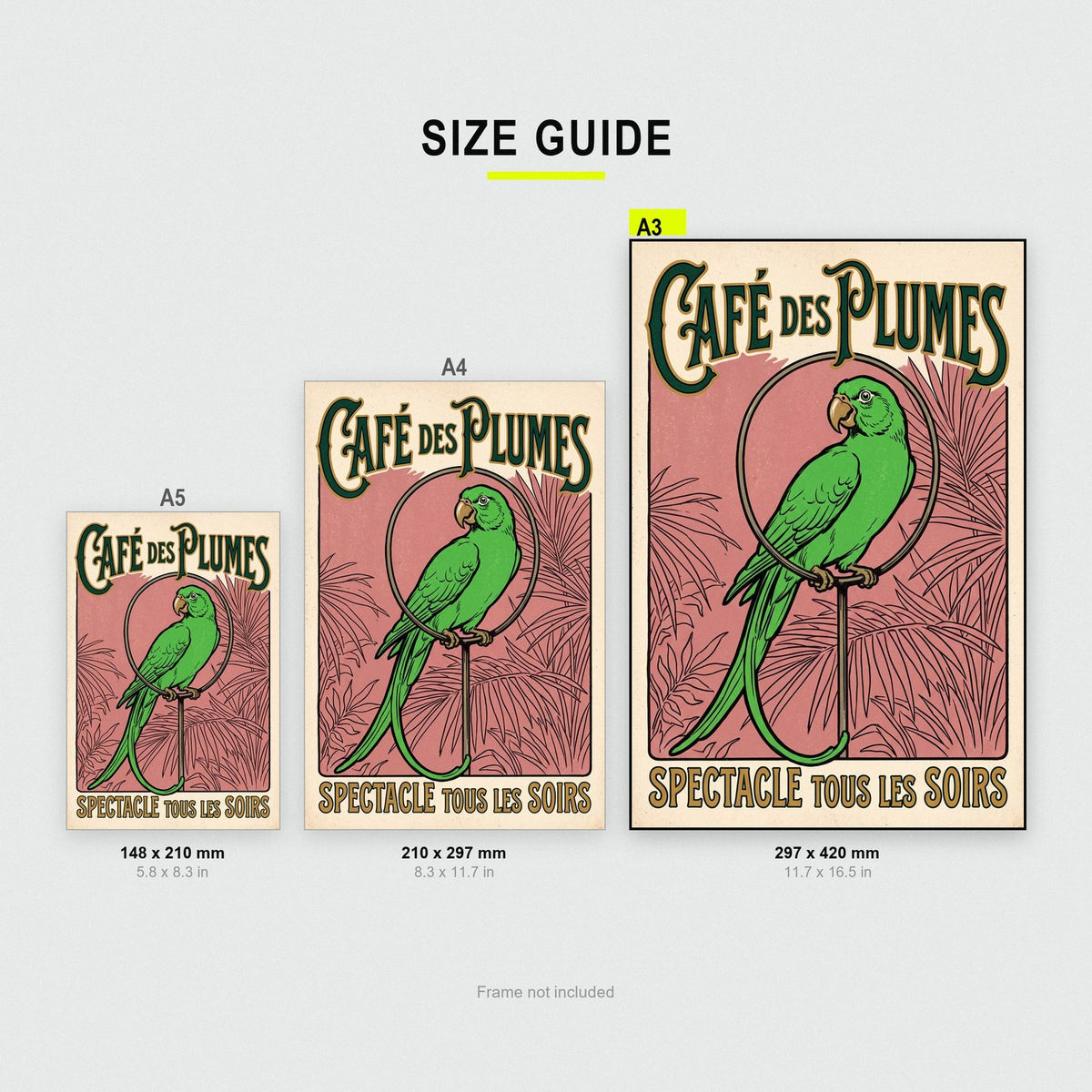 Cafe Des Plumes Cabaret Poster Art Print