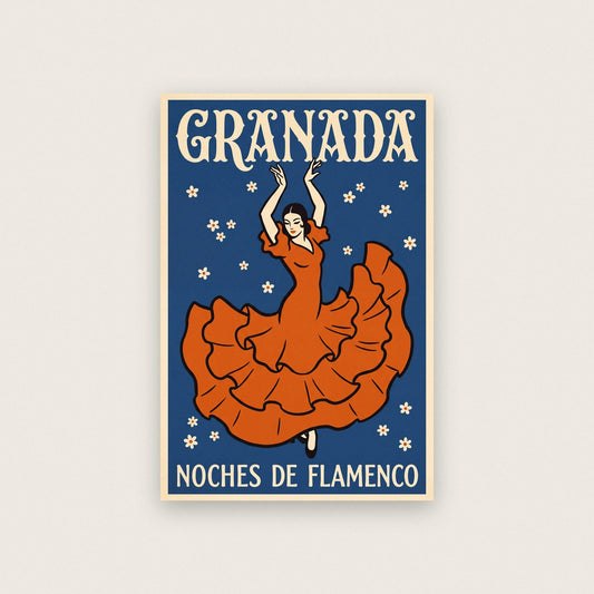 Granada Noches De Flamenco Spanish Poster Art Print
