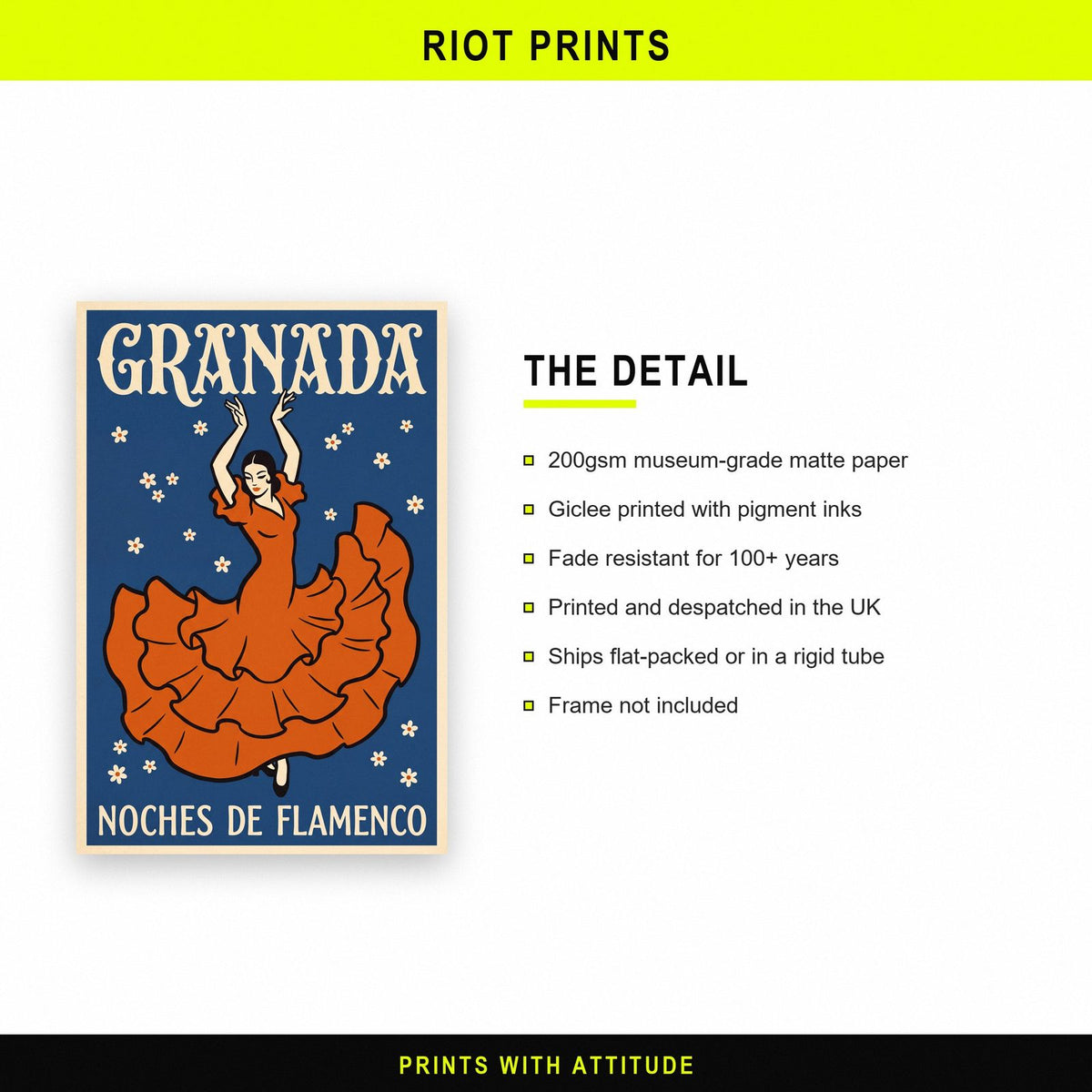 Granada Noches De Flamenco Spanish Poster Art Print