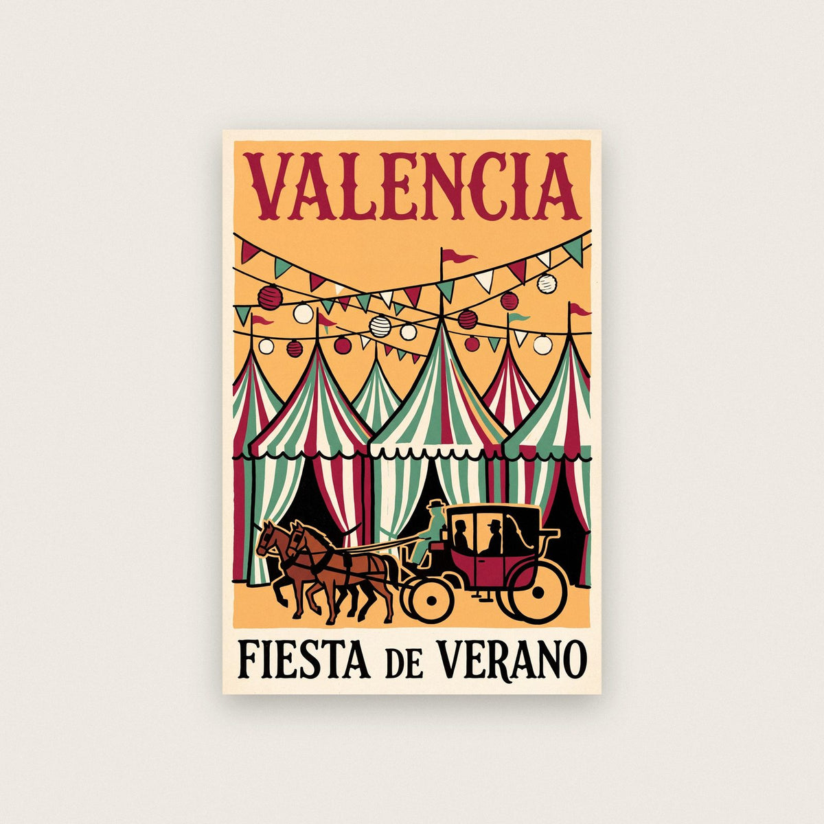 Valencia Fiesta De Verano Spanish Poster Art Print