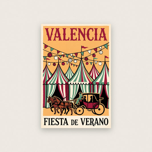 Valencia Fiesta De Verano Spanish Poster Art Print