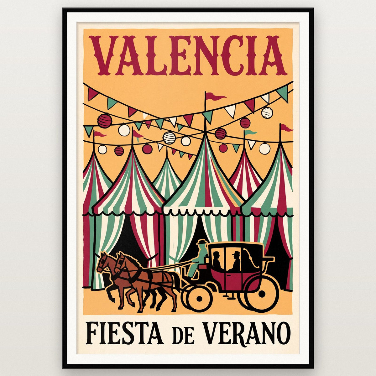 Valencia Fiesta De Verano Spanish Poster Art Print