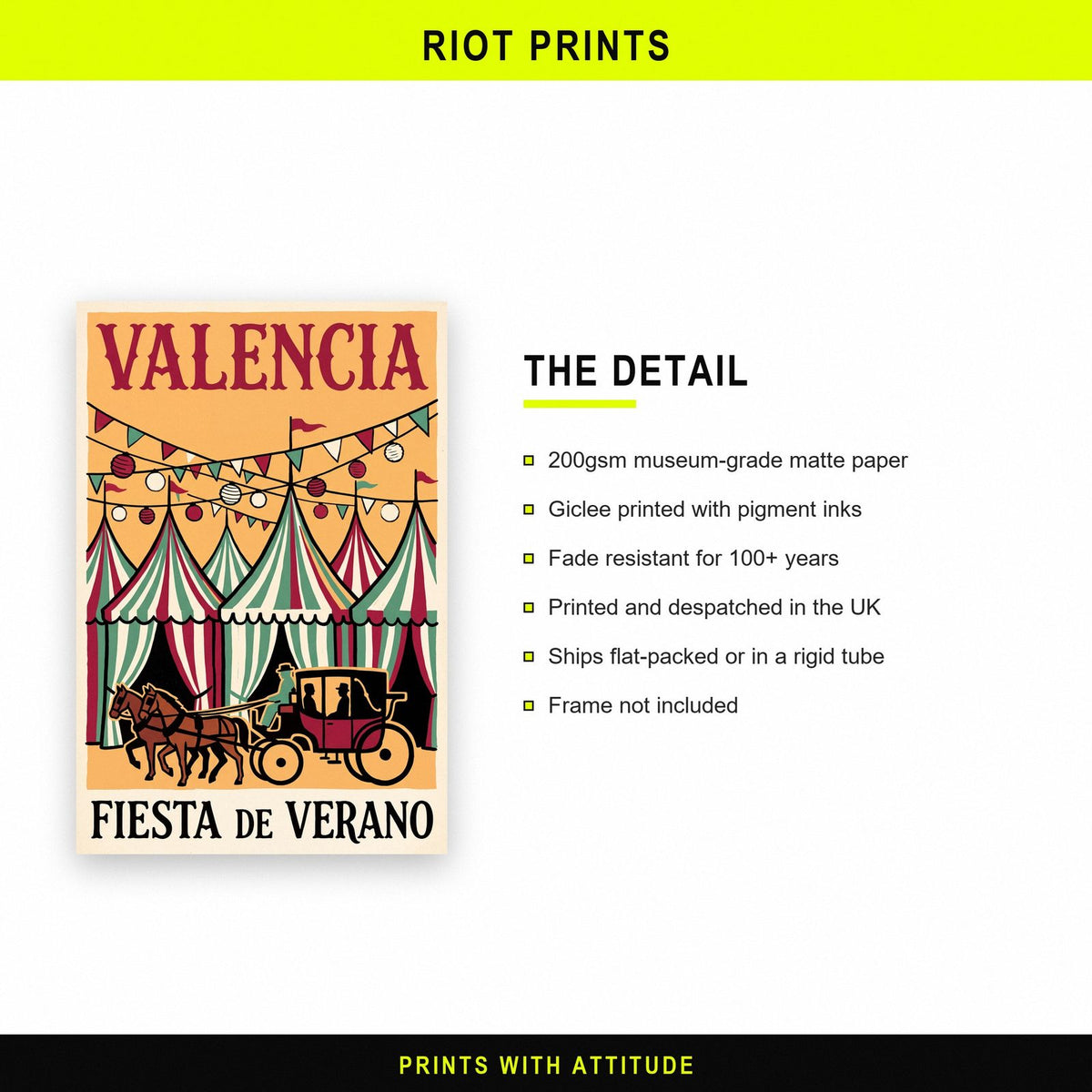Valencia Fiesta De Verano Spanish Poster Art Print
