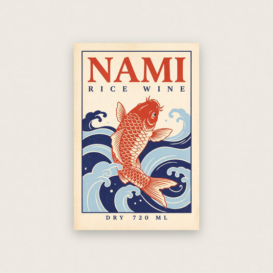 Nami Rice Wine Label Art Print