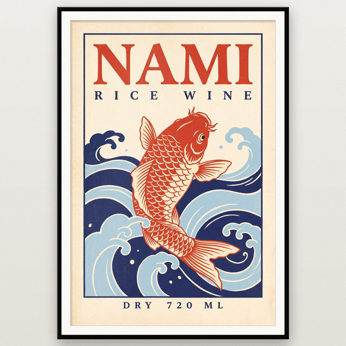 Nami Rice Wine Label Art Print