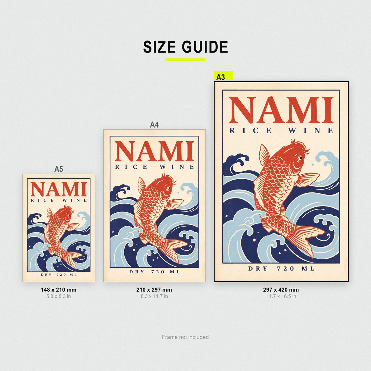 Nami Rice Wine Label Art Print