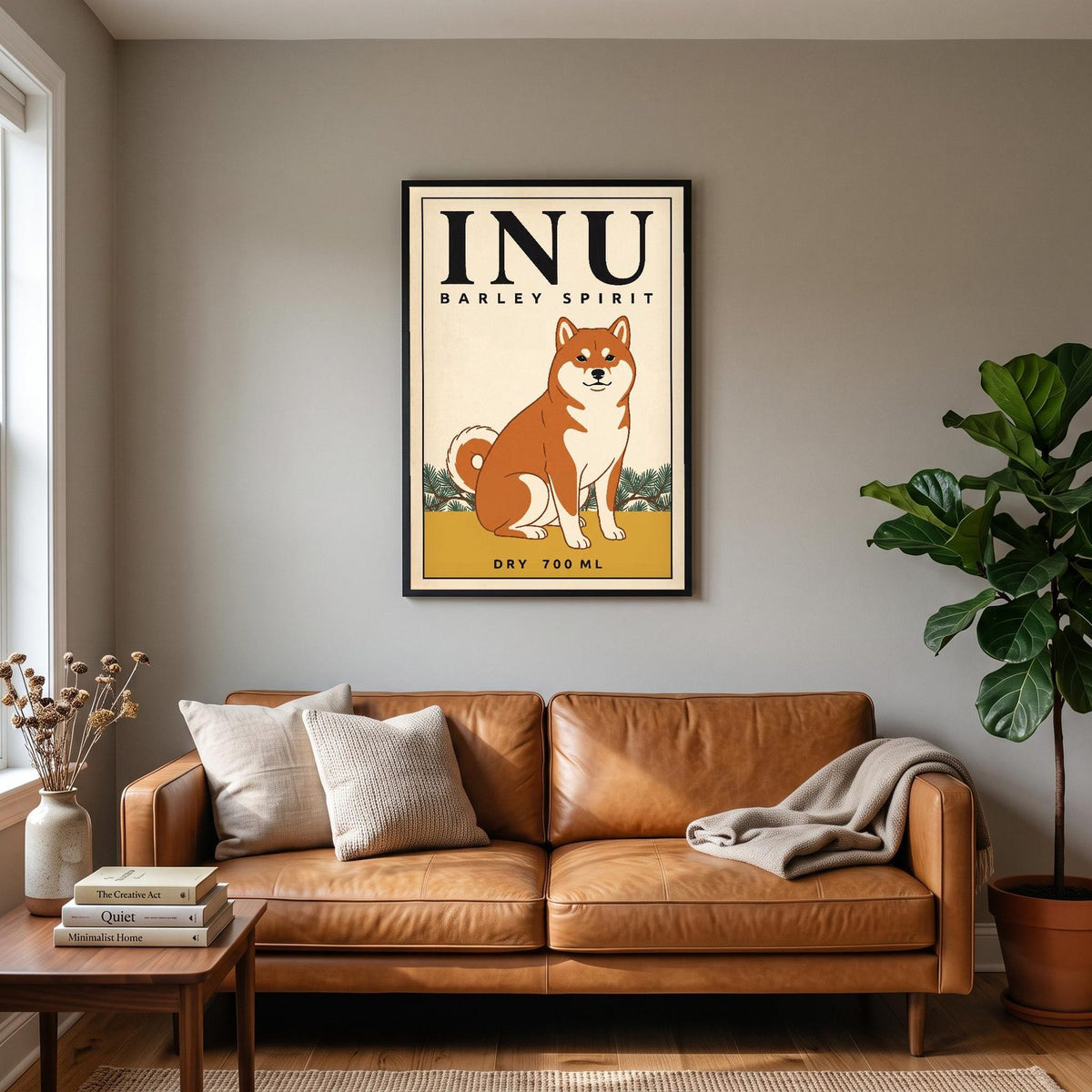 Inu Barley Spirit Label Art Print
