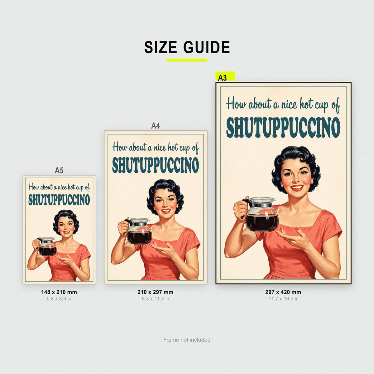 Shutuppuccino Funny Coffee Art Print