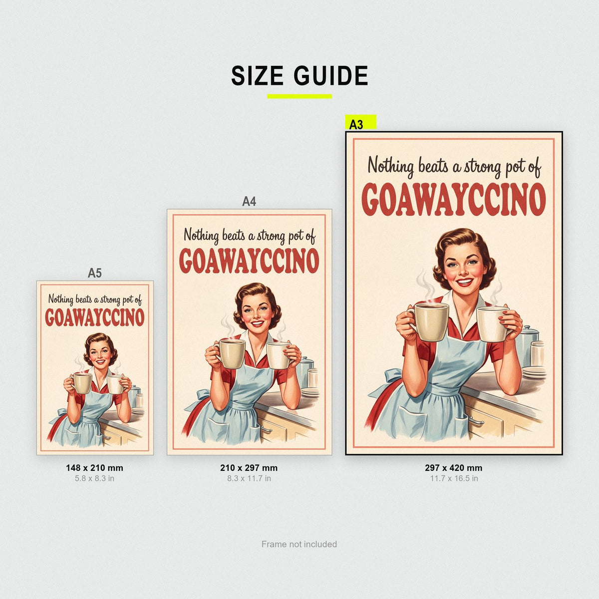 Goawayccino Funny Coffee Art Print