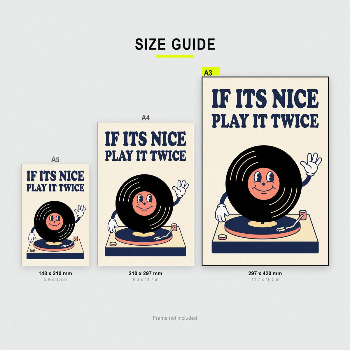 If Its Nice Play It Twice Record Art Print
