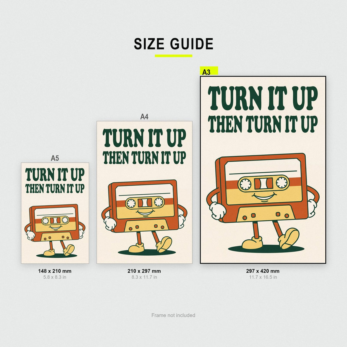 Turn It Up Then Turn It Up Cassette Art Print
