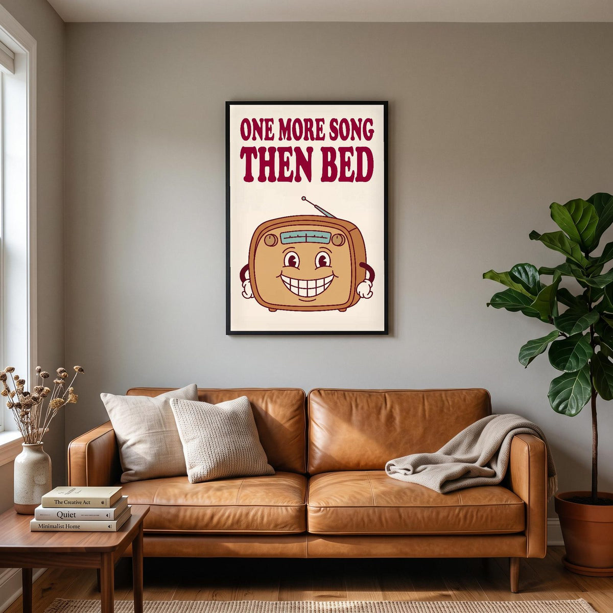 One More Song Then Bed Radio Art Print