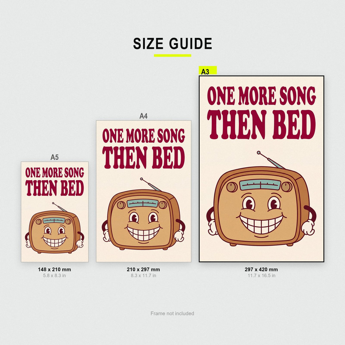 One More Song Then Bed Radio Art Print