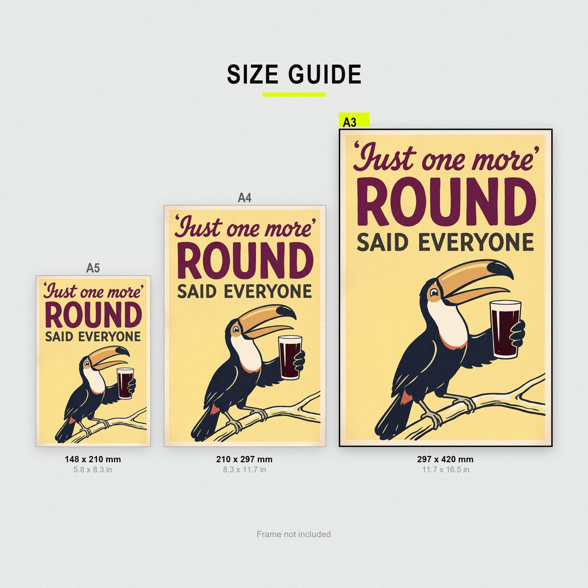 Just One More Round Said Everyone Toucan Art Print