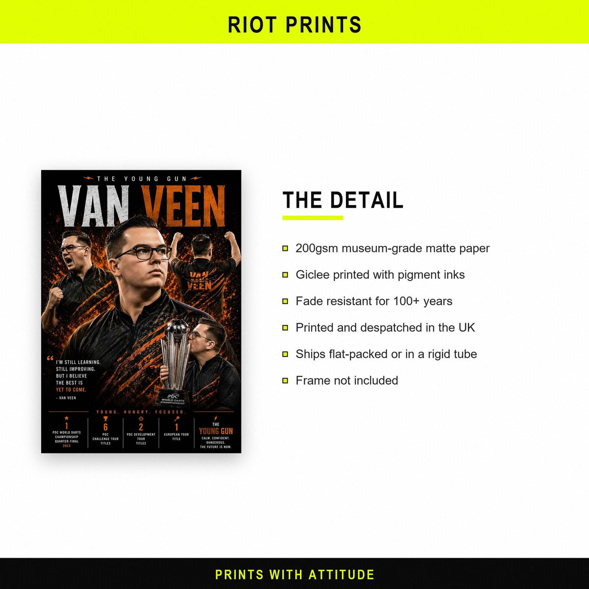 Van Veen The Young Gun Darts Print paper and printing specification