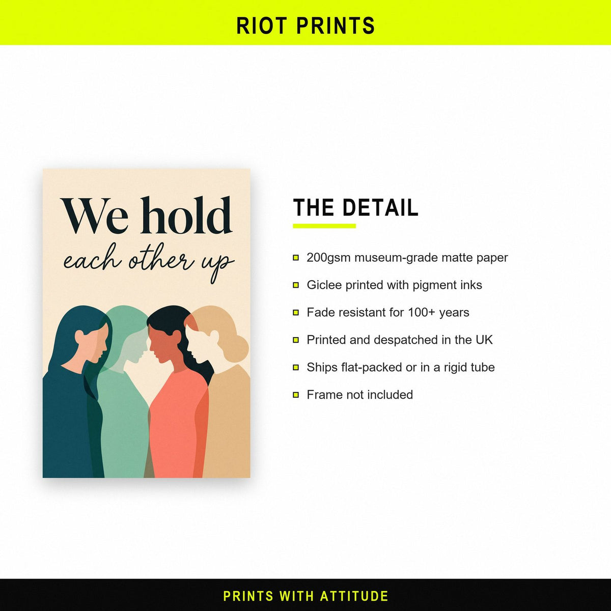 We Hold Each Other Up Art Print