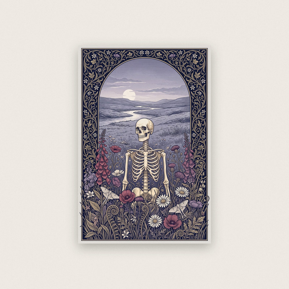 Moonlit Moor Skeleton Art Print