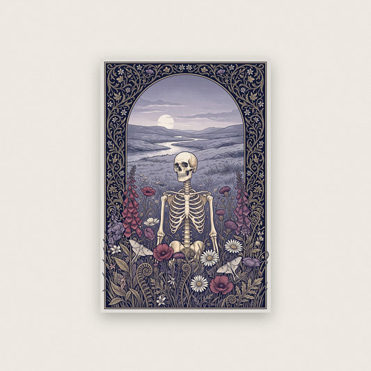 Moonlit Moor Skeleton Art Print
