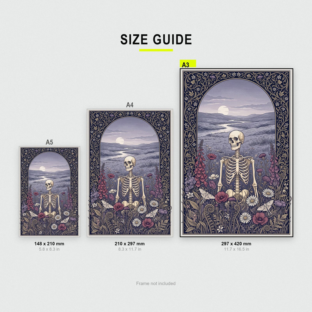 Moonlit Moor Skeleton Art Print