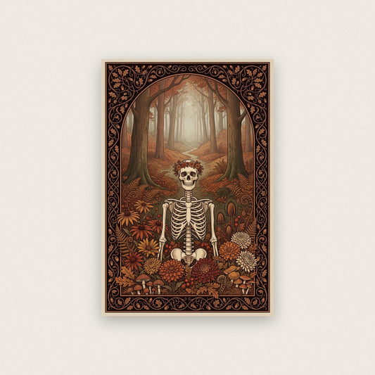 Autumn Forest Skeleton Art Print