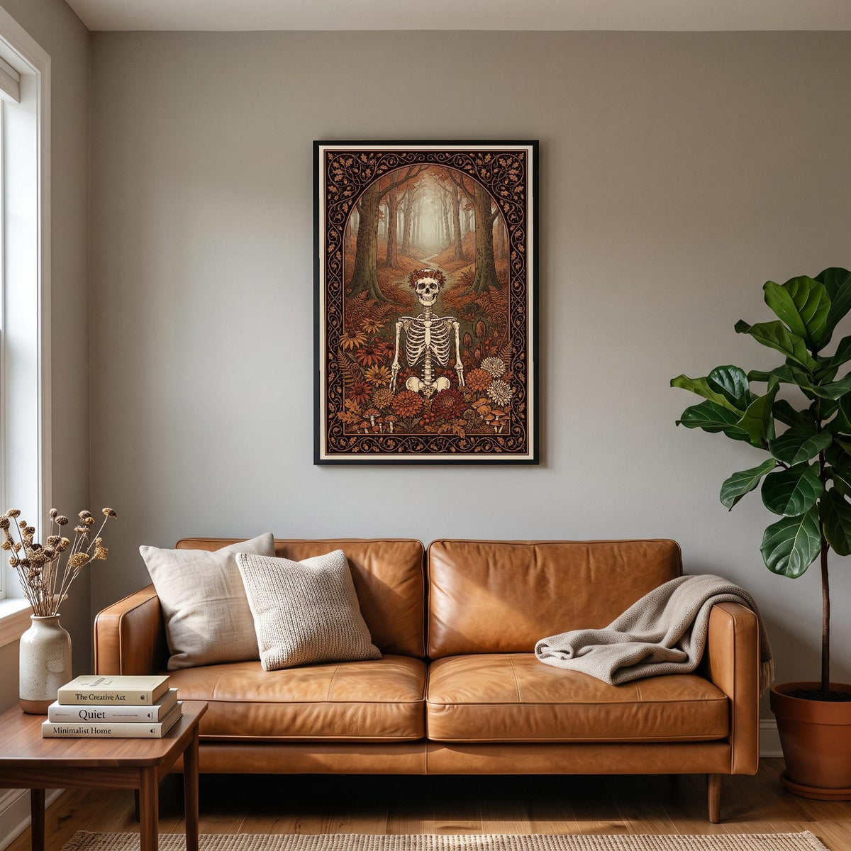 Autumn Forest Skeleton Art Print
