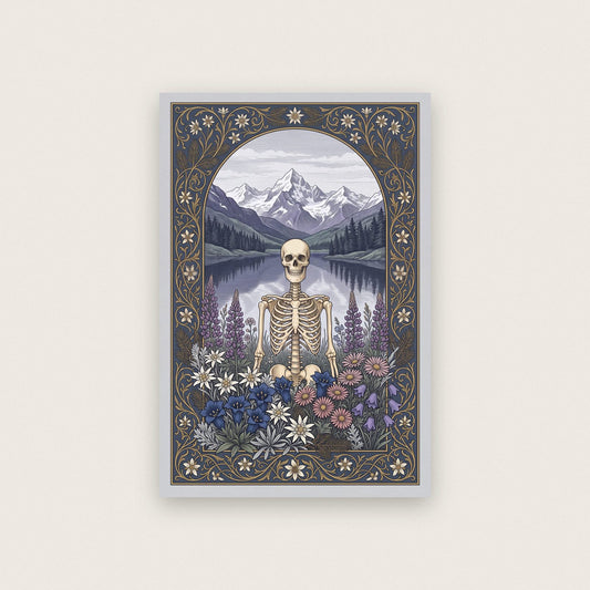 Alpine Lake Skeleton Art Print