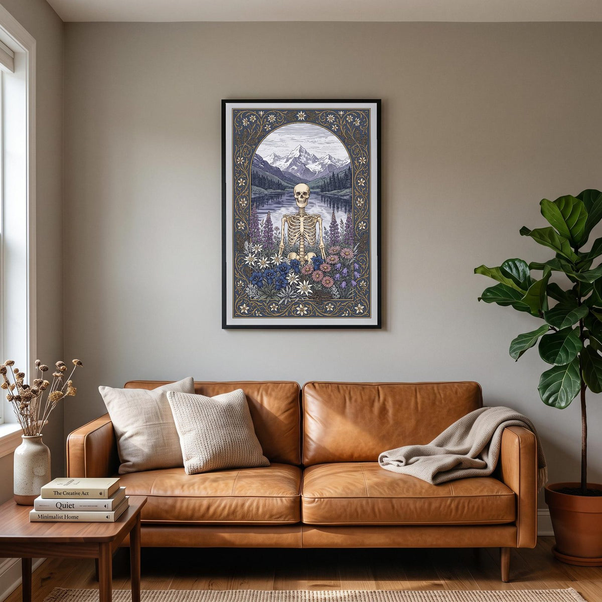 Alpine Lake Skeleton Art Print