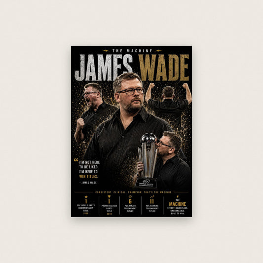 James Wade "The Machine" Darts Print