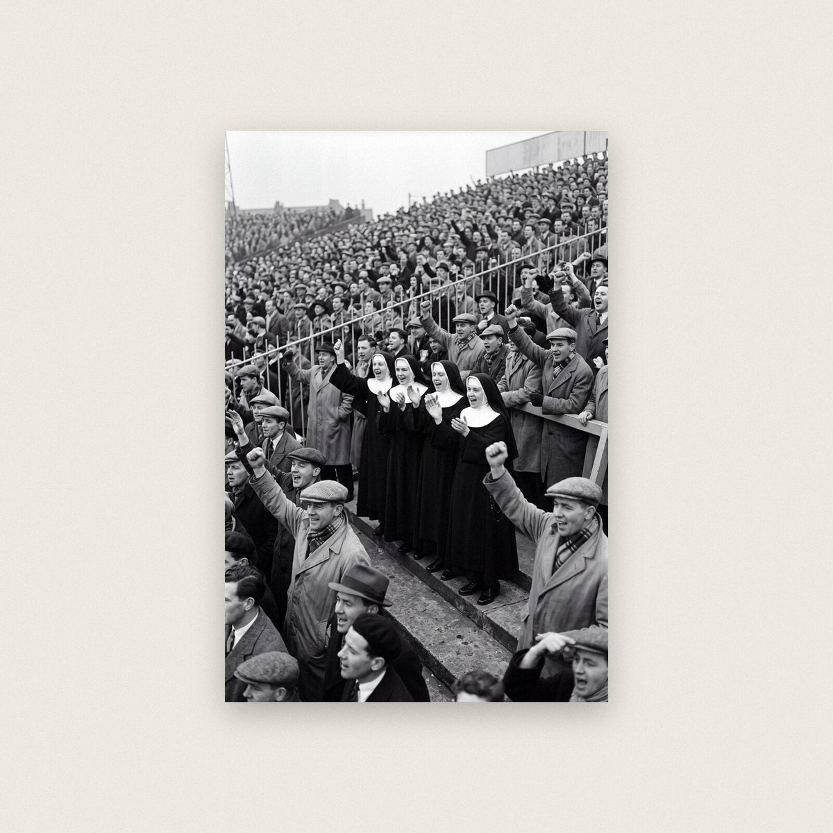 Nuns On The Terrace — black and white photographic art print