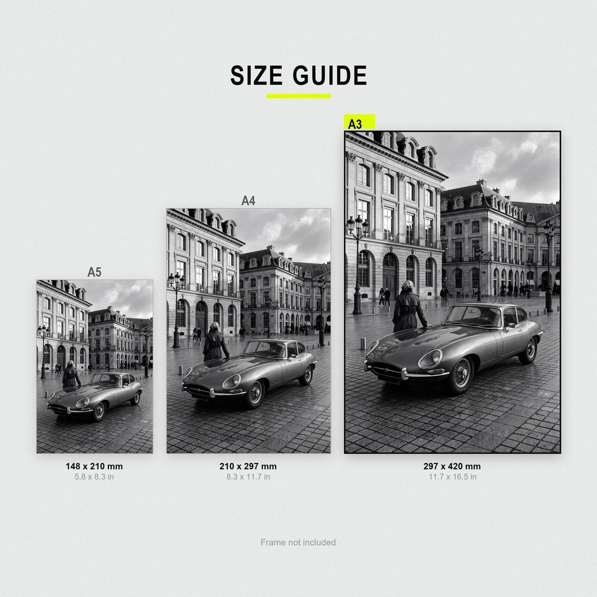 Grand Square Classic Car Photographic Art Print