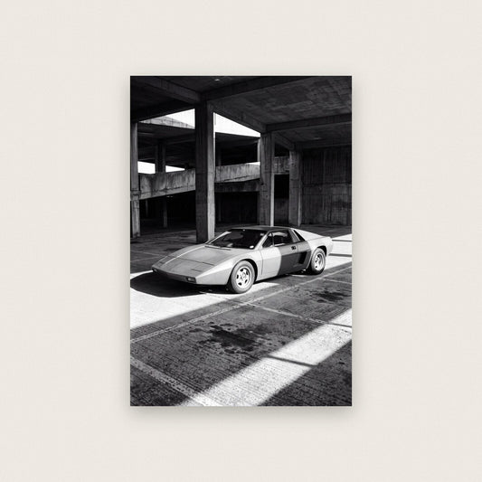 Concrete Deck Classic Car Photographic Art Print