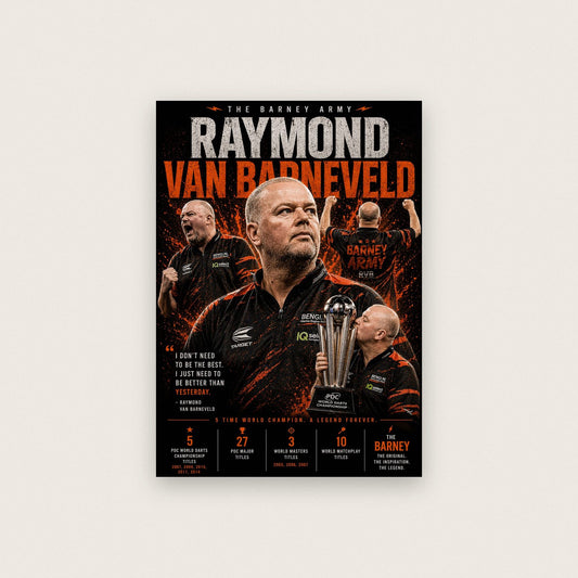 Raymond Van Barneveld Darts Print