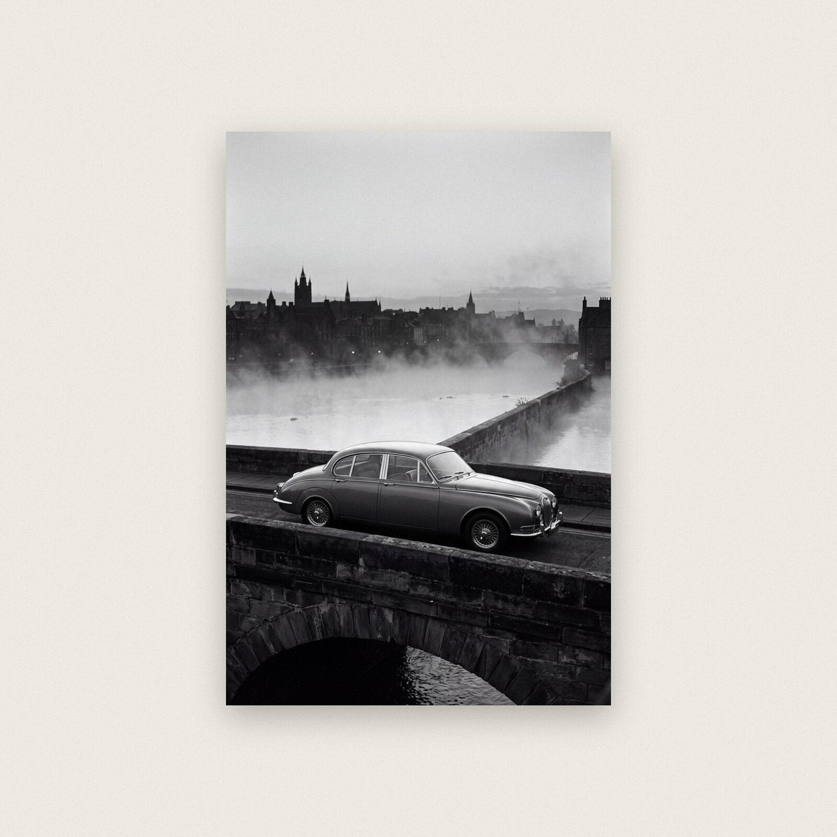 Stone Bridge Classic Car Photographic Art Print