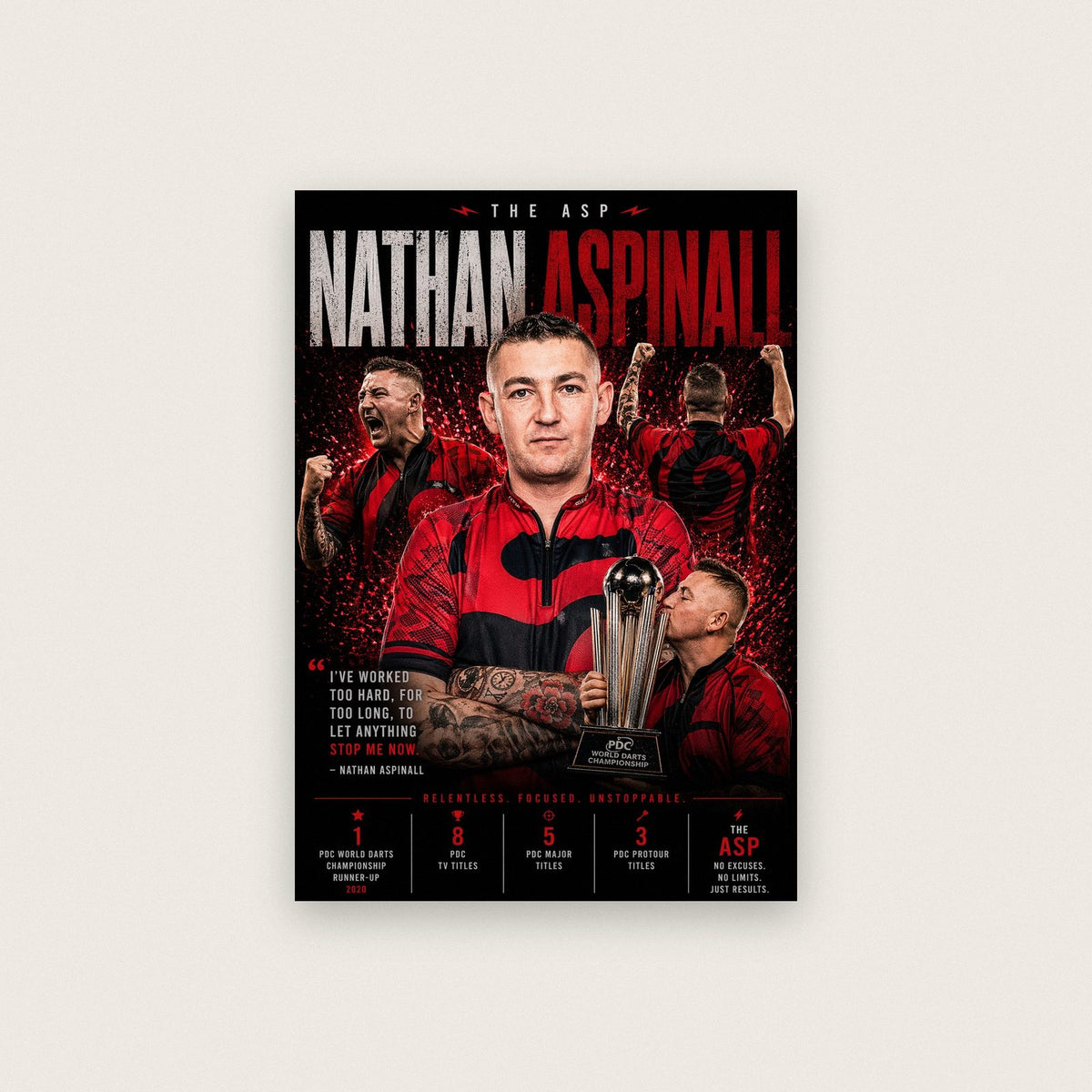 Nathan Aspinall "The Asp" Darts Print