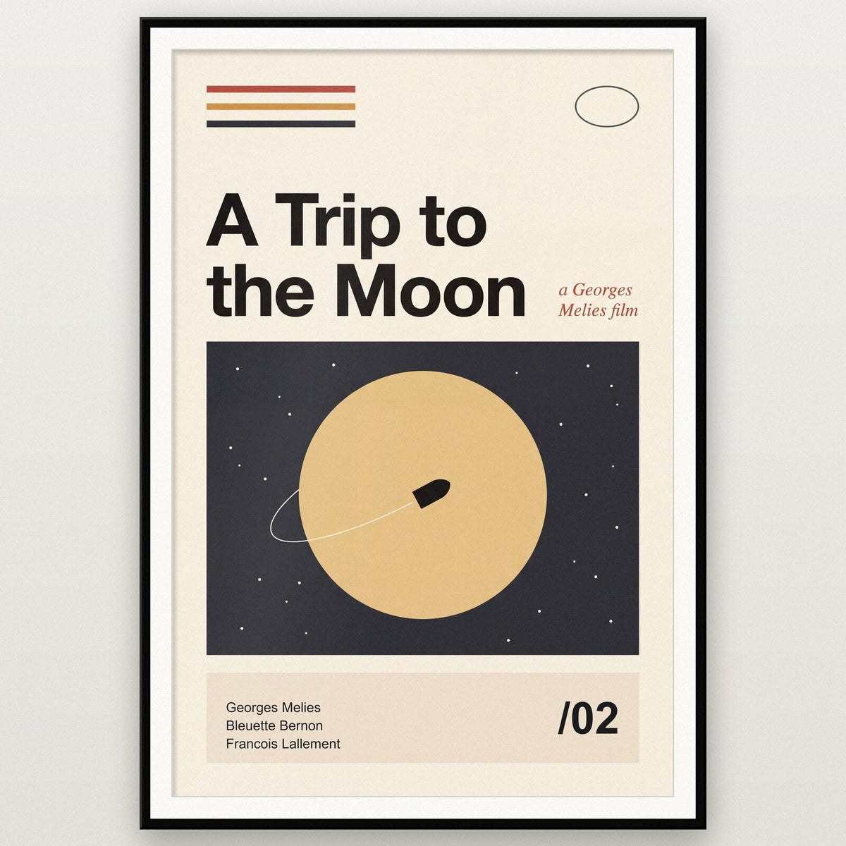 A Trip To The Moon Silent Film Poster Art Print