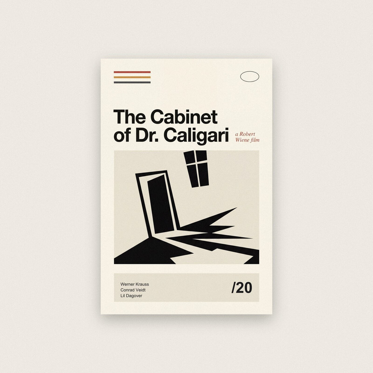 The Cabinet Of Dr. Caligari Silent Film Poster Art Print