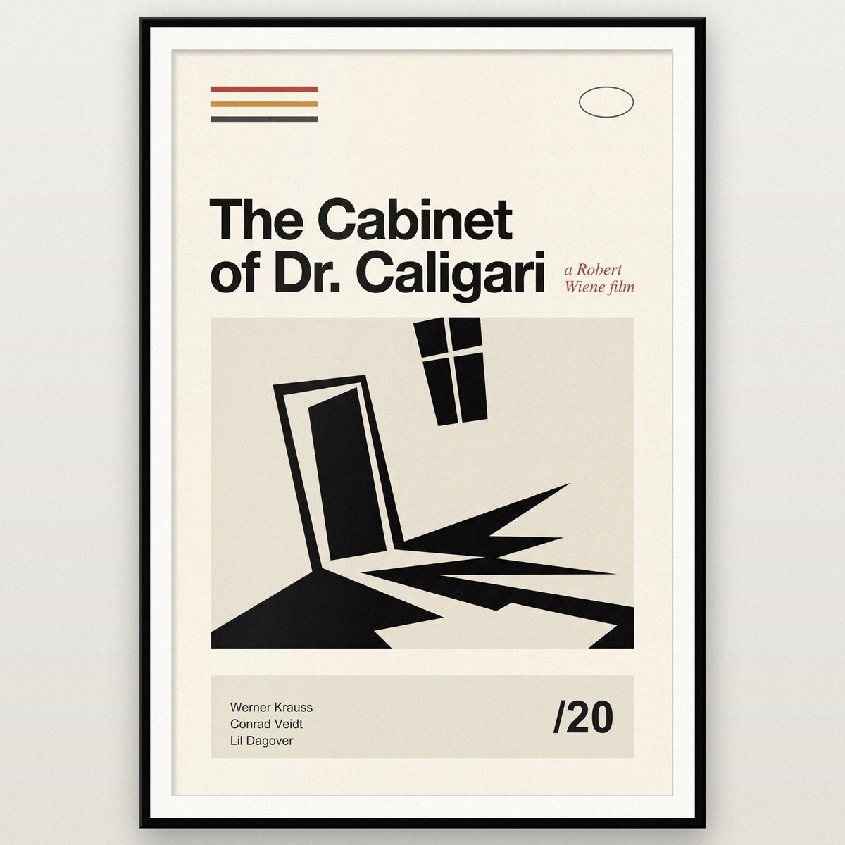 The Cabinet Of Dr. Caligari Silent Film Poster Art Print