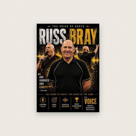 Russ Bray "The Voice of Darts" Print