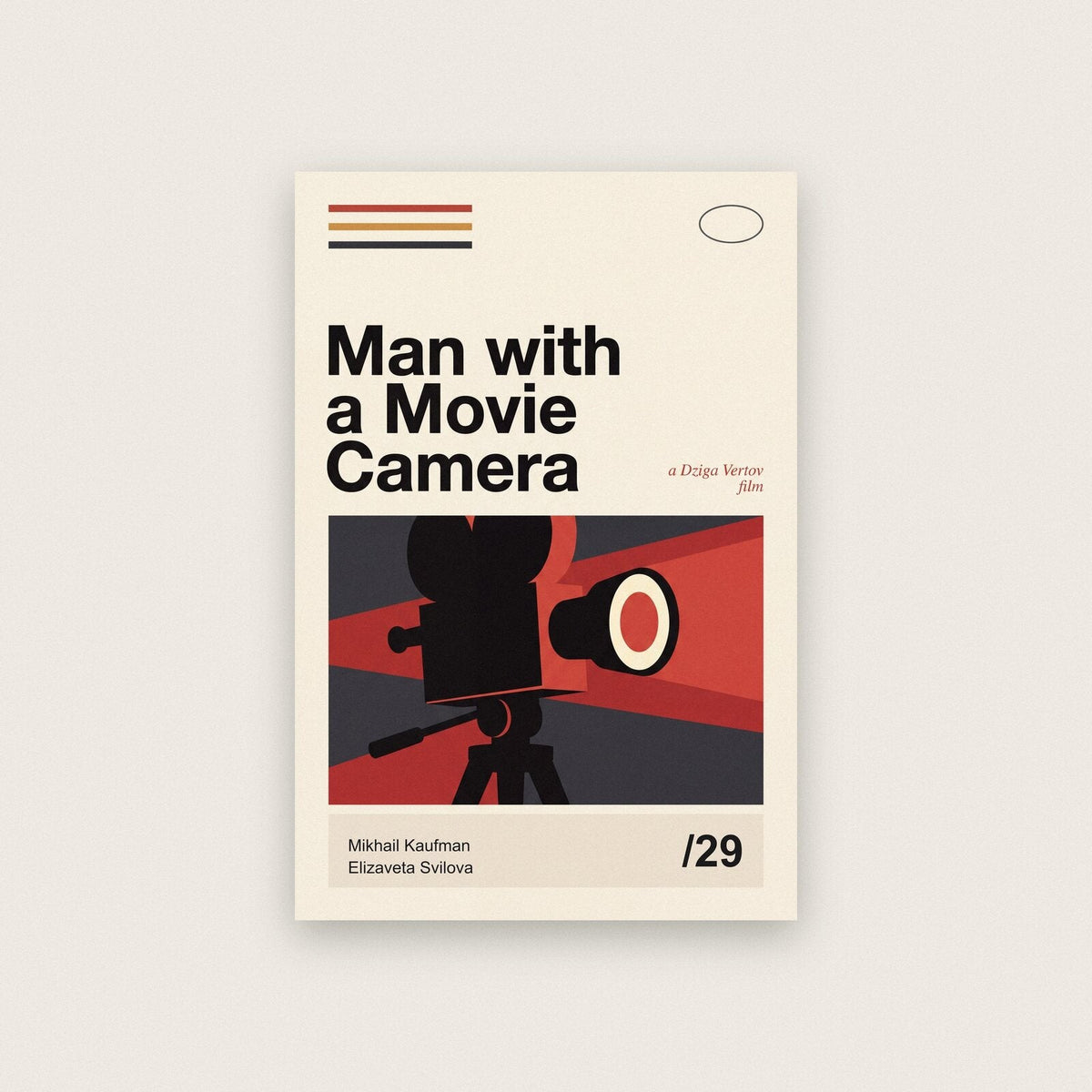 Man With A Movie Camera Silent Film Poster Art Print