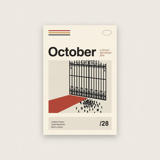 October Silent Film Poster Art Print