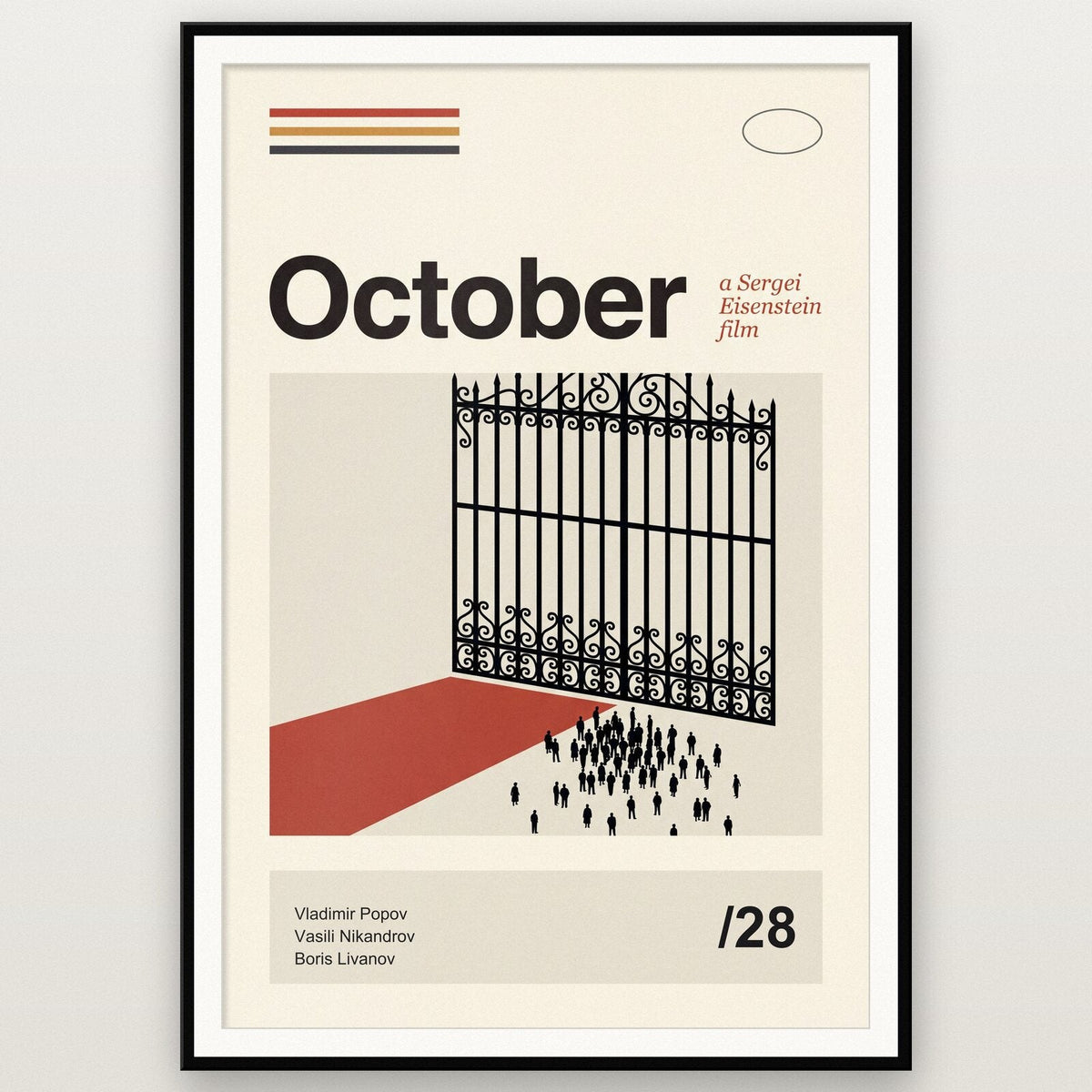 October Silent Film Poster Art Print