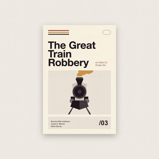 The Great Train Robbery Silent Film Poster Art Print