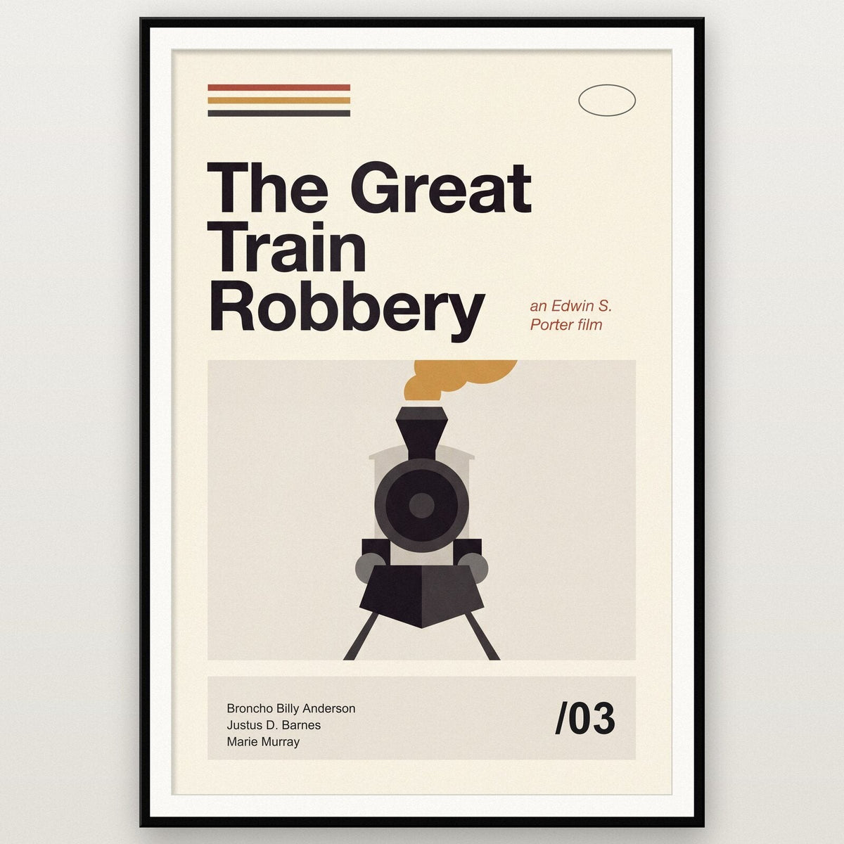 The Great Train Robbery Silent Film Poster Art Print
