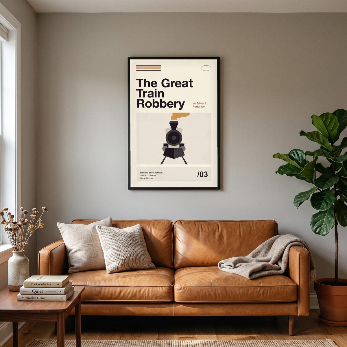 The Great Train Robbery Silent Film Poster Art Print