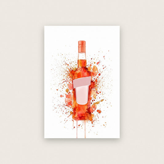 Aperitif Bottle Watercolour Art Print