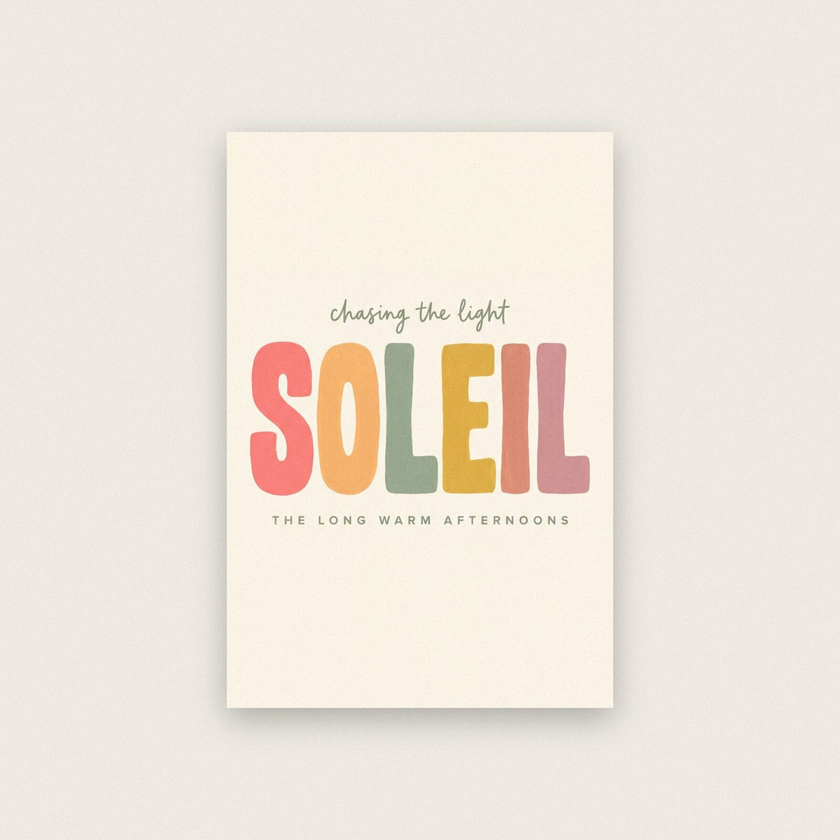 Soleil Typographic Art Print