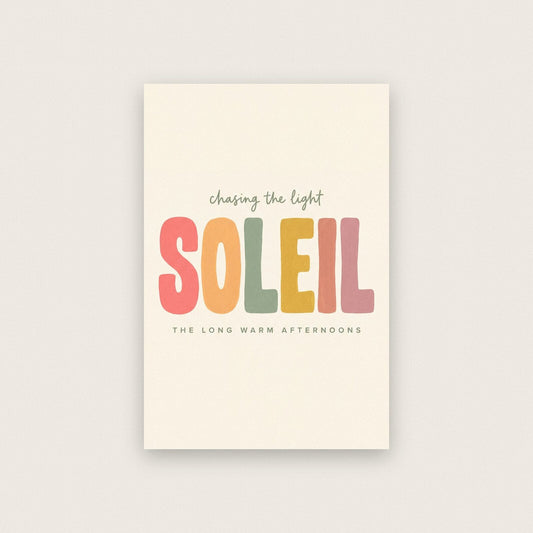 Soleil Typographic Art Print