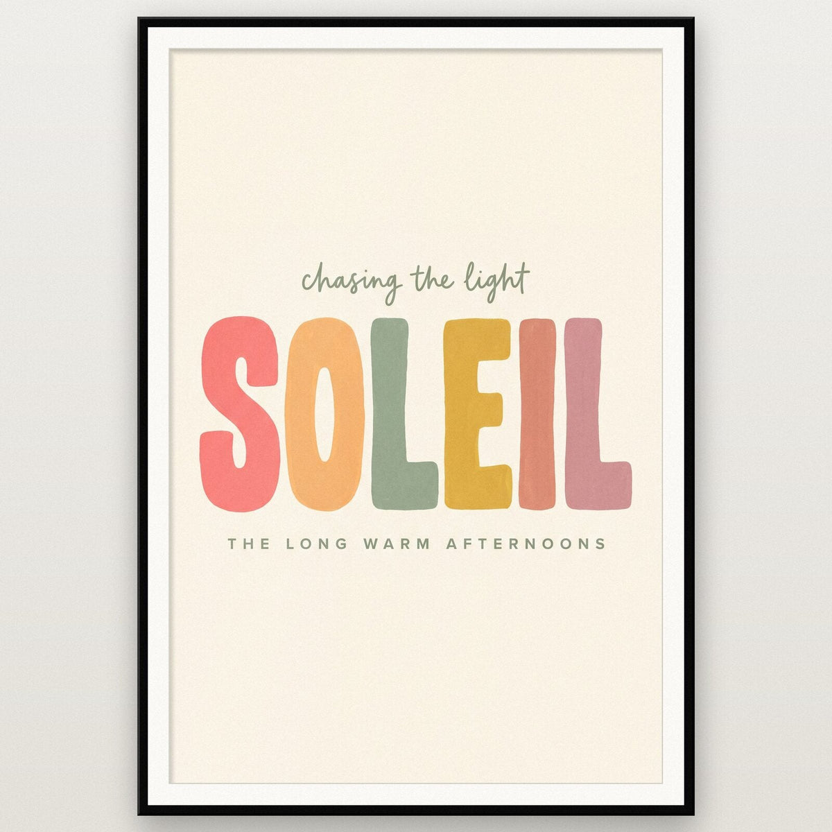 Soleil Typographic Art Print